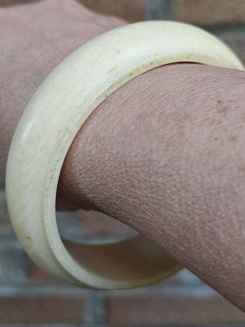 Old Pre-ban Ivory Bangle Bracelet